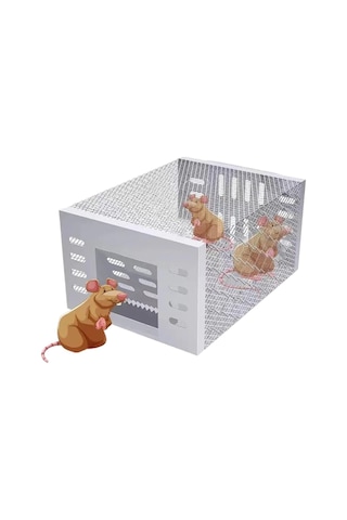 Otomatik Ev Füze Kapalı Açık Ev Sürekli Fare Kapanı Yeniden Kullanılabilir Otomatik Sıçan Kafesi Geniş Uzay Metal