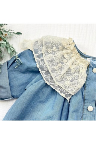 Kot Bebek Elbise Kot Mavi