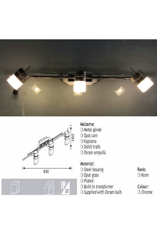 Jupiter Ev404 Banyo Aplik Krom