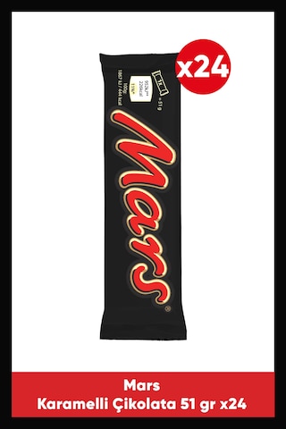 Mars Karamelli Çikolata 51 G X24