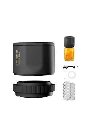 Sones Elektrikli Mason Kavanoz Vakumlama Seti 10 Kavanoz Kapağıyla Gıda Depolama İçin Sızdırmazlık Makinesi