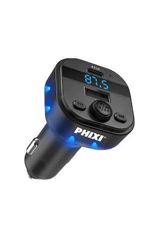 Phixi Fm15 Araç Fm Transmitter Bluetooth 5.3 + Pd & Usb-a Hızlı Şarj
