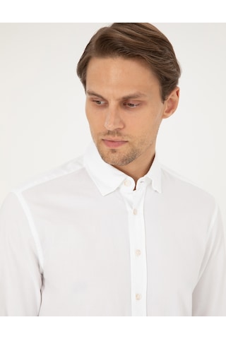 Pierre Cardin Erkek Beyaz Gömlek Desenli 50293255-vr013 Beyaz