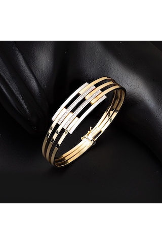 Dörtlü Kaburga Kelepçe Altın Bilezik 14VIBZ08