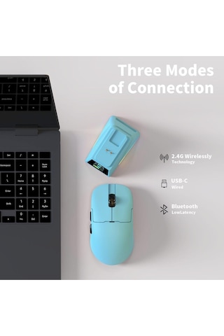 Aj159 Apex 8k Oyun Mouse, 3 Modlu Tft Ekranlı Manyetik Şarj İstasyonu,paw3950 Sensör, 56 Gram Diğer