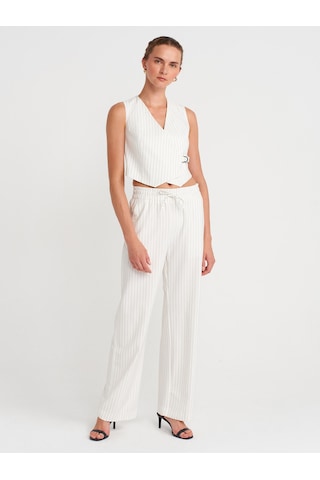 Dilvin 72151 Pijama Pantolon-beyaz Beyaz