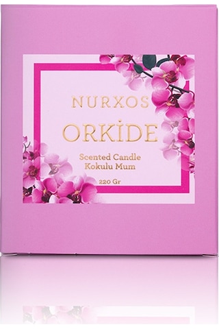 Nurxos 9683 Orkide Kutulu 2 Adet Kokulu Mum + Freshener Oda Spreyi