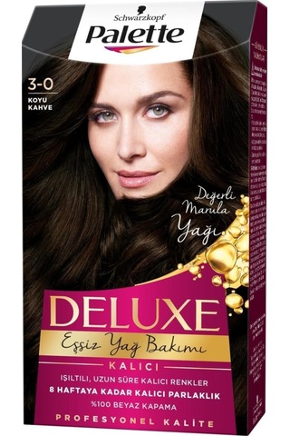Palette Deluxe 3 - 0 Koyu Kahve X 2 Adet Saç Boyası