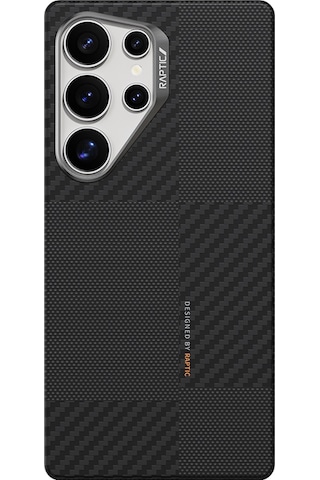 Galaxy S25 Ultra Kılıf Magsafe Uyumlu 600d Raptic Aramid Fiber Croxx Mondrian Serisi Kapak Siyah