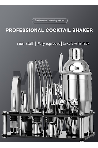 Novahub Tcherchi Paslanmaz Çelik Kokteyl Seti - Gümüş, Lüks Tasarım