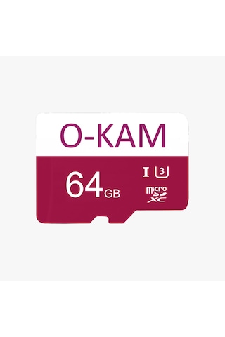 O-Kam EMBA04012 64 GB Solar-WiFi Kameralara Uyumlu Hafıza Kartı