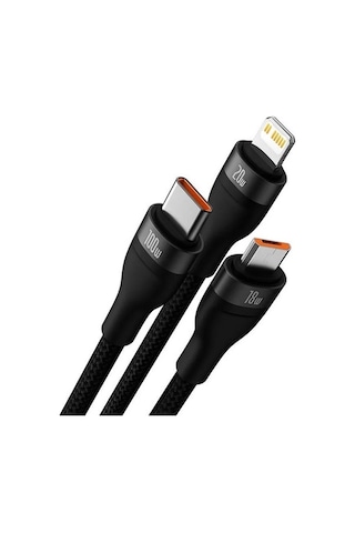 Novahub Flash Serisi Iı 100w Type-c Lightning Micro 3in1 Hızlı Şarj Cihazı