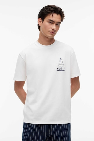 Tommy Hilfiger Tjm Rlx Saılboat Ss Tee Erkek Beyaz T-shirt - Dm0dm23184