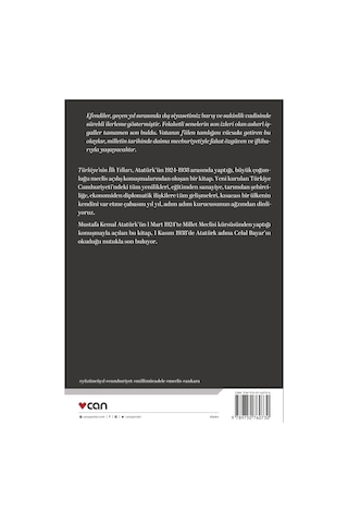 Türkiye'nin İlk Yılları - Mustafa Kemal Atatürk - Can Yayınları