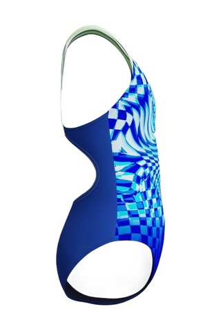 Speedo Speedo Prnt Splashback Jf Bluwht Kız Çocuk Mavi Mayo 006