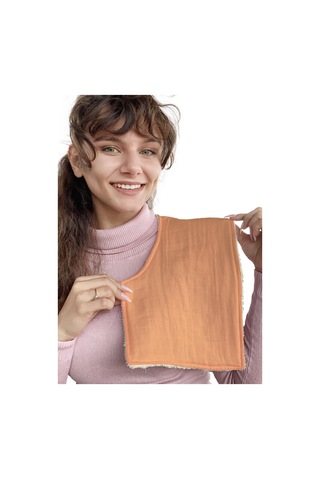 Müslin-havlu 2'li Çift Yönlü Omuz Bezi Gaz Çıkarma Bezi K-bej Bej - Kiremit