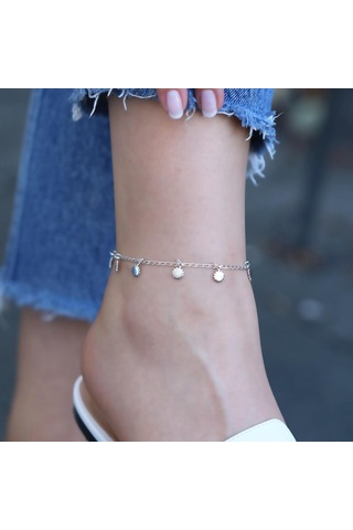 Güneş Pul Gümüş Halhal Gümüş