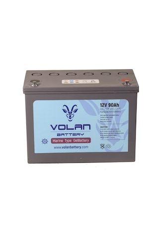 12 Volt 90 Amper Marin Jel Akü 3 Yıl Garantili - Volan Akü / 325019292