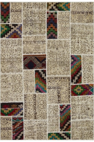 Farklı Kültürlerin Birleştiği Patchwork Halı 160x230 Cm - 6309