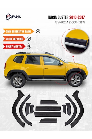 Dacia Duster Uyumlu 2010-2017 Dodik Seti 12 Parça Duster Baskılı