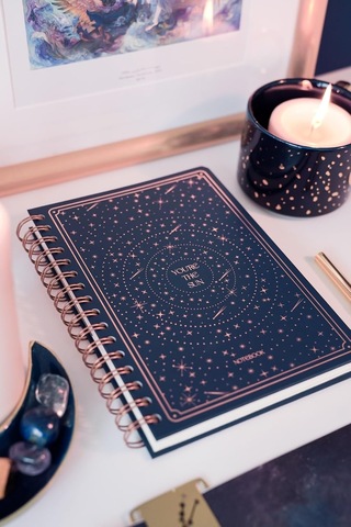 Bullet Journal Edition A5 15x21 Cm Spiralli Noktalı Tarihsiz Not Defteri Yıldızlar