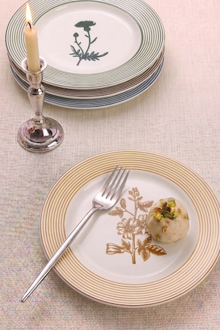 Floral Essence Assos 4'lü Pasta & Sunum Tabağı 22 Cm Çok Renkli