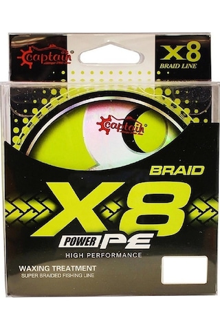 Captain X8 Power Pe İp Misina 0,06mm 150mt Lemon Yellow - Standart