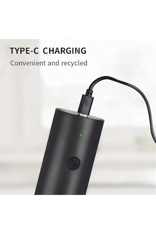 Elektrikli Tuz Ve Karabiber Öğütücü Şarj Edilebilir Otomatik Baharat Öğütücü Mutfak Pişirme Öğütme Aracıgösterildiği Gibi Siyah