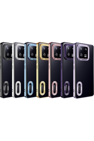 Xiaomi Mi 13 Pro Kılıf Kamera Korumalı Logo Gösteren Zore Omega Kapak Derin Mor