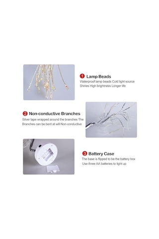 Mor Led Gece Lambası Mini Noel Ağacı Bakır Tel Çelenk Lamba Çocuklar Için Ev Yatak Odası Dekorasyon Dekor Peri Işık Usb Destekli Mor