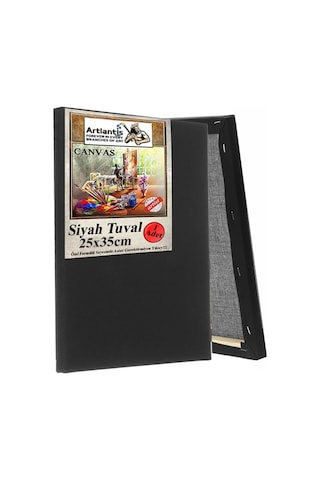 Siyah Tuval 25x35 Cm 3 Adet Astarlı Kare Tuval Resim Tuvali Siyah 25 35 Cm Tual Akrilik Yağlı Boya İçin İdeal