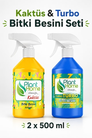 Bitki Besini Seti Turbo Ve Kaktüs Kök Gelişim Destekleyici 2x500 Ml 1 L