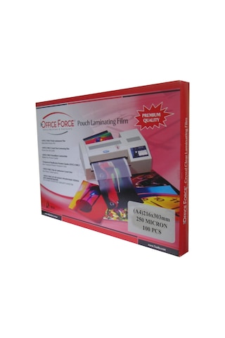 Office Force 250 Mic.A4 216X303 Parlak Laminasyon Filmi 100’Lü