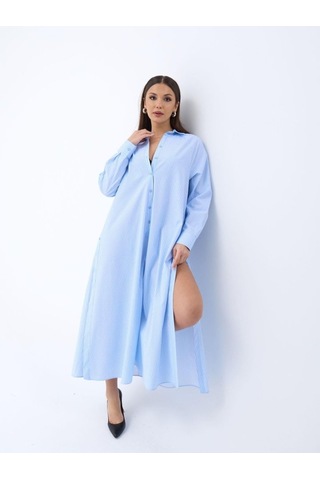 Moderie Butik 5857 Elbise-san Diego Çizgili Altın
