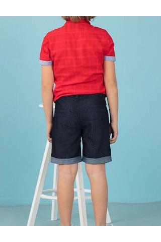 Denokids Ollie&Olla Kırmızı Erkek Çocuk Gömlek Çok Renkli