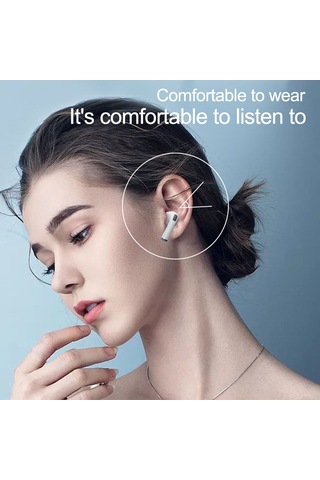 Folinda Beyaz Bluetooth 5.0 Kablosuz Kulaklık, 10-25m Menzil, 300mah Şarj Kutusu, 2-3saat Çalma Süresi