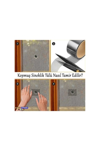 Sineklik Tamir Bandı 50mm X 2m Kendinden Yapışkanlı Yama Bandı Delik Ve Yırtık Onarım 2 Adet