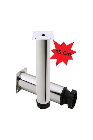 Koltuk Çekyat Yükseltme Ayağı Tablalı Krom Metal 15 Cm 4 Adet Diğer