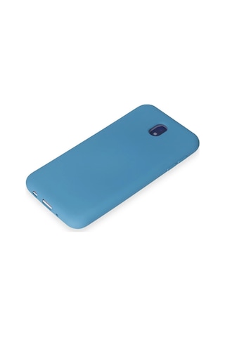 Cosmotex Newface Samsung Galaxy Uyumlu J7 Pro / J730 Kılıf Nano İçi Kadife Silikon - Mavi