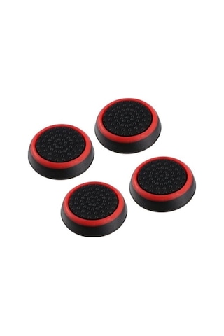 Cafele PS4 - PS5 - Xbox One X/S - Series X - Series S Analog Koruyucu Silikon Pad Kırmızı Noktalı