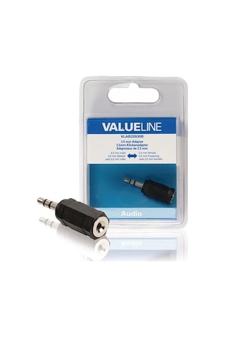 Valueline Ses Adaptörü 3,5 Mm Erkek 2,5 Mm Kalın Siyah