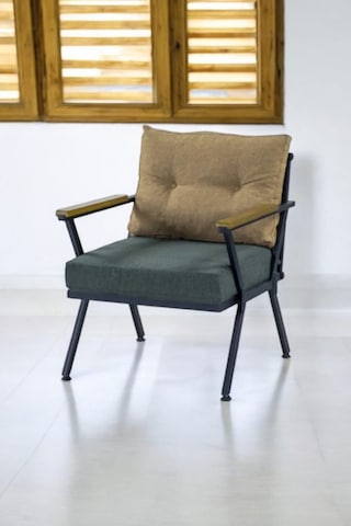 PiLocco Demonte Tekli Metal Bahçe Mobilyası Sarı - Yeşil 60 x 60 Sarı - Yeşil