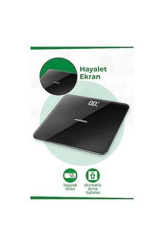 Medısana 38200 Dijital Cam Baskül Siyah
