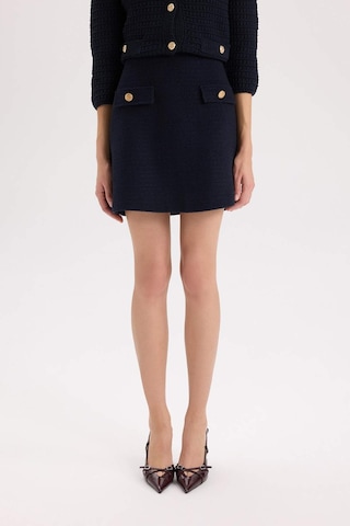 DeFacto A Kesim Normal Bel Astarlı Tweed Mini Etek B0692AX24AUNV28 Lacivert