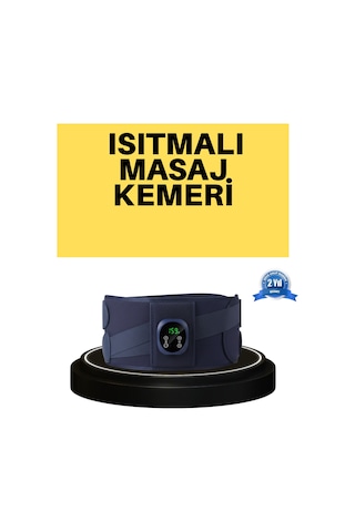 Dijital Ekranlı Isıtmalı Masaj Kemeri Bel Çevresi 100 Cm Altı İçin Uygun Açık Bej