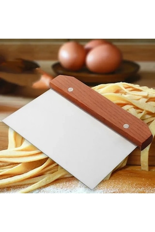 Paslanmaz Çelik Wonton Bıçağı Erişte Bıçağı Kek Spatula Pişirme Gümüş