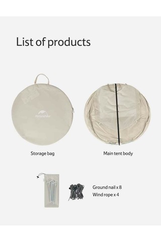 Naturehike Pop Up 3-4 Kişilik Otomatik Kurulum Çadır Yeşil