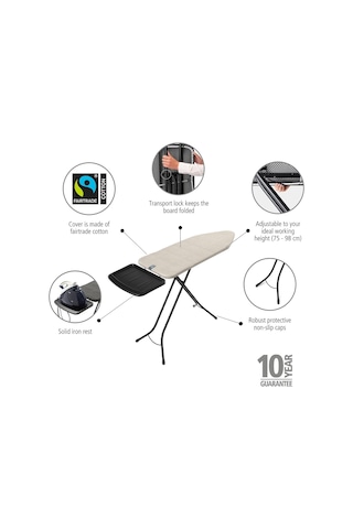 Brabantia 124x45cm C Buhar Kazanı Standlı Denım Grey Ütü Masası - Ssuh Çok Renkli