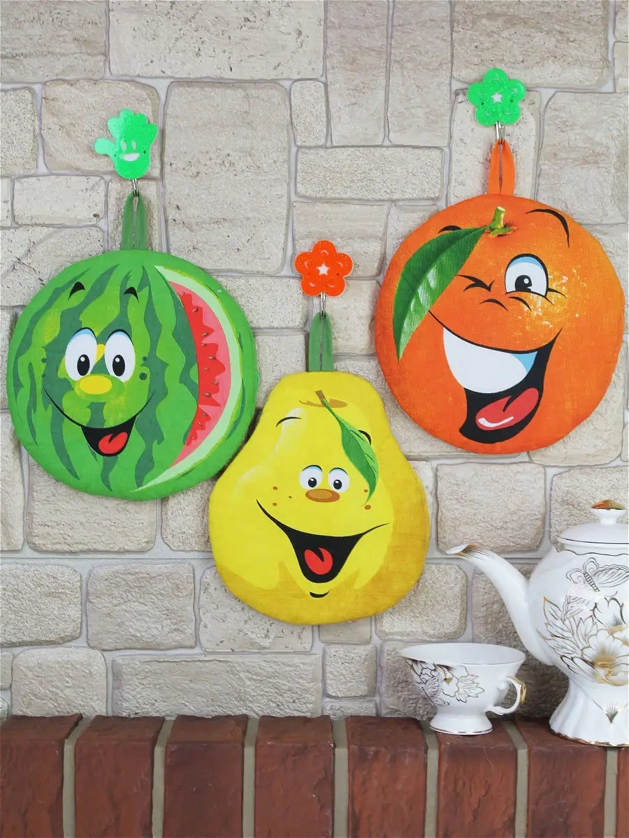 Cherir Neşeli Meyveler 17x21 Cm Havlu Seti 10385268 Gri