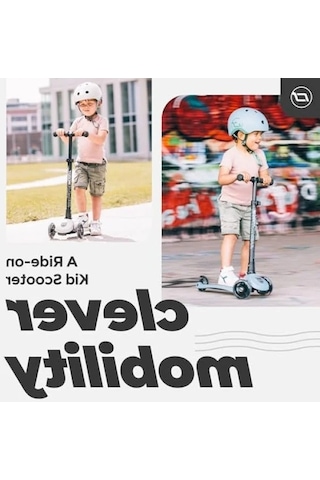 Led Aydınlatmalı Çelik Scooter Açık Füme - Füme - Kahverengi